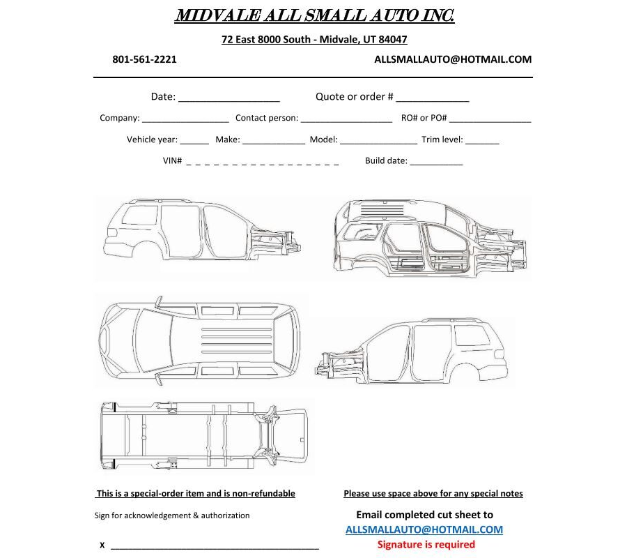 Minivan Cut Sheet